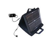 SunVolt MAX Solar Charger compatible with the Sanyo Camcorder VPC-FH1 and one other device; charge from sun at wall outlet-like