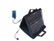 SunVolt MAX Solar Charger compatible with the Philips CAM100 HD Camcorder and one other device; charge from sun at wall outlet-l