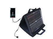 SunVolt MAX Solar Charger compatible with the Toshiba Camileo S30 HD Camcorder and one other device; charge from sun at wall out
