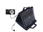 SunVolt MAX Solar Charger compatible with the Fujifilm Finepix JZ100 JZ110 JZ250 JZ260 and one other device; charge from sun at