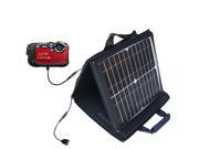 SunVolt MAX Solar Charger compatible with the Fujifilm Finepix XP200 and one other device; charge from sun at wall outlet-like s