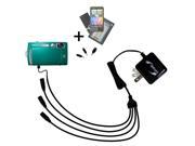 Quad output Wall Charger includes tip for the Fujifilm Finepix Z1000EXR 1010 900 909 800 808 700 707