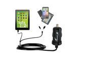 mini Double Car Charger with tips including compatible with the Zeki Android Tablet TBDB863B