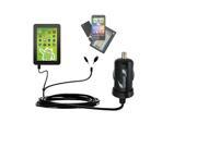 mini Double Car Charger with tips including compatible with the Zeki Android Tablet TBQ1063B