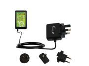 International Wall Charger compatible with the Zeki Android Tablet TBD1083B TBD1093B