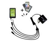 Quad output Wall Charger includes tip for the Zeki Android Tablet TBD753B TBD763B TBD773B