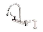 FAUCET KITCHEN 8IN 2LEVER CHRM