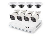 Zmodo 8 Channel HDMI NVR 4 Bullet Outdoor 4 Dome Indoor 720p HD IP sPoE Network Outdoor Indoor Day Night Security Camera System Wide Angle 2TB Hard Drive Smart