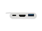 Tripp Lite U444 06N H4U C USB 3.1 Gen 1 USB C to HDMI External Video Adapter with USB A Hub and USB C Charging Port 4K x 2K