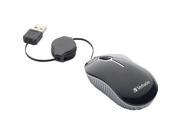 Verbatim 98113 Go Mini Travel Commuter Series Usb 2.0 Optical Mouse Black