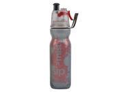O2COOL ArcticSqueeze Insulated Mist N Sip Squeeze Bottle 20 oz. Grey Red Splash