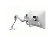 Hx Desk Dual Monitor Arm Bright White