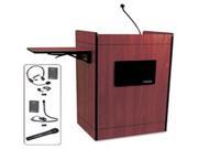 Multimedia Smart Computer Wireless Lectern 25 1 2w x 20 1 4d x 43 1 2h Mahogany