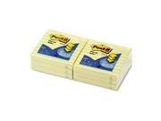 3M R335YW Pop Up Note Refills 3 x 3 Canary Yellow Six 100 Sheet Pads Pack