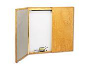 Quartet 853 Premium Conference Room Cabinet Whiteboard Interior with Projection Screen