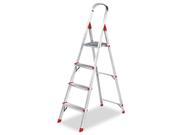 566 Folding Aluminum Euro Platform Ladder 4 Step Red