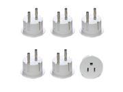 OREI American USA To European Schuko Germany Plug Adapters CE Certified Heavy Duty 6 Pack