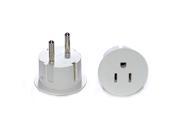 OREI American USA To European Schuko Germany Plug Adapters CE Certified Heavy Duty 2 Pack
