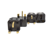 OREI 2 in 1 USA to UK Hong Kong Adapter Plug Type G 4 Pack Black
