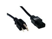 Comprehensive Cable and Connectivity PWC BK 10 Standard PC Power Cord NEMA 5 15P to IEC 60320 C13 18 3 SVT Black 10ft.
