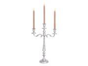 Benzara 30853 Aluminum Candelabra With Silver Finish And Sublime Curves
