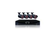 NIGHT OWL B A720 81 4 Night Owl 4 Channel Video Security System with 4 x 650 TVL Bullet Cameras Digital Video Recorder Camera H.264 Formats 500 GB Hard D