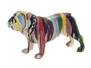 Benzara 44252 Beautiful And Colorful Polystone Bulldog