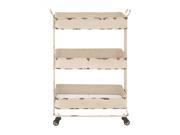 Benzara 42508 Traditional And Timeless Metal 3 Tier Cart