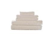 Bamboo Fiber 6pc Towel Set White