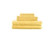 Bamboo Fiber 6pc Towel Set Yellow