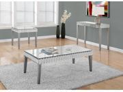 MONARCH I 3721 END TABLE 24 X 24 BRUSHED SILVER MIRROR