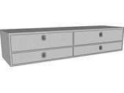 UNIQUE TRUCK ACCESSORIES UNITB400 96D BD 96IN HIGH CAPACITY STAKE BED CONTRACTOR TOP SIDER 2 BOTTOM DRAWERS
