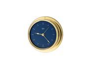 BARIGO 684MSBL Regatta Series Quartz Ships Clock Brass Housing Blue 4 Dial