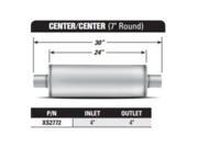 AP EXHAUST PRODUCTS APEXS2772 MUFFLER XLERATOR STAINLESS STEEL ROUND 30IN OAL 4IN