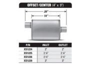AP EXHAUST PRODUCTS APEXS1229 MUFFLER XLERATOR STAINLESS STEEL OVAL O C 20IN OAL 3IN