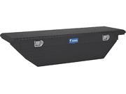 UNITED WELDING SERVICES UWSTBSD 69 A BLK 69IN ALUMINUM SINGLE LID CROSSOVER TOOLBOX DEEP ANGLED BLACK