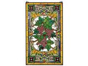 DESIGN TOSCANO HD713 FRUIT OF THE VINE STAINED GLASS WINDOW