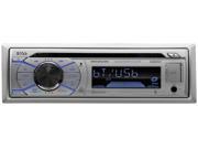 Boss Marine Single Din Receiver CD MP3 USB SD Front Aux RemoteSilver MR508UABS