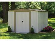 ARROW SHEDS ASIBD88 BEDFORD 8FT X 8FT STEEL EGGSHELL and TAUPE DOOR=W43.5IN X H58IN