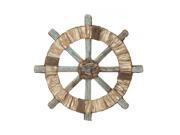 BENZARA 87479 Exclusive Wood Ship Wheel Wall Decor 24 D