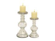 BENZARA 24650 Enticing Set of Two Glass Candle Holder
