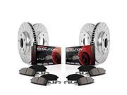 POWERSTOP K6375 FRONT and REAR 1 CLICK BRAKE KIT K6375