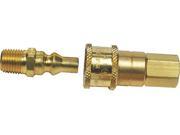 ENERCO TECHNICAL PRODUCTS F176190 1 4IN FULL FLOW MALE PLUG X 1 4IN PROPANE NATURAL GAS CONNECTOR CLAMSHELL F176190