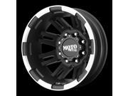Wheel Pros MMWMO96376080799 MOTO METAL 17X6 963 MO963 DUALLY MATTE BLACK MACHINED 8X6.5 bp 111 offset