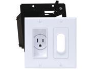 MIDLITE CORP 2A4641 W White Decor Receptacle