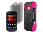 UPC 718889150517 product image for Hybrid Protector Hard Shell Stand Cover Case For ZTE Concord II 3 LCD Film | upcitemdb.com