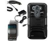 UPC 720330164929 product image for Armor Hard Shell Holster Clip Combo Cover Case For LG G3 3 LCD Car Home Charger | upcitemdb.com