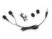 Dual Electret Condenser Cardioid Lavalier Microphone with Windscreens and Clip for Sennheiser Belt Pack System