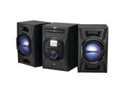 RCA RS3697BL CD Mini System with Bluetooth R Multicolored LED Speaker Lights