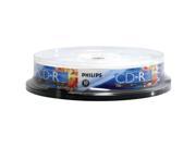 PHILIPS CR7D5NP10 17 700MB 80 Minute 52x CD Rs 10 ct Cake Box Spindle
